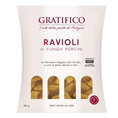 RAVIOLI AI FUNGHI PORCINI GRATIFICO AST.250g